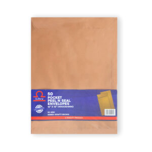 Libra A3 Pocket Ribbed Brown Envelopes, 16x12 - 90GSM (Peel & Seal 250 Pieces Box)