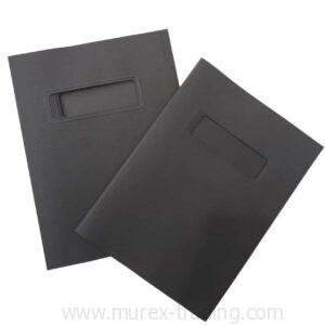 Libra Document Cover with Window Black Color