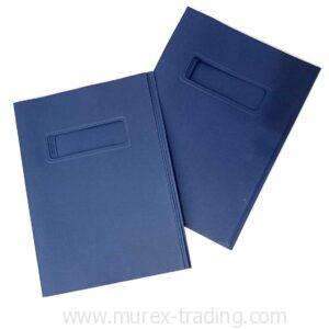 Libra Document Cover with Window Blue Color