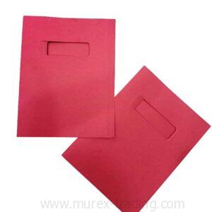 Libra Document Cover with Window Red Color