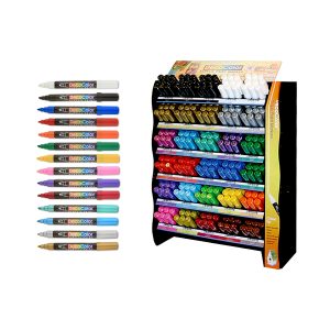 Marvy Uchida DECOCOLOR Acrylic Chisel Paint Marker Display (MU-315-22.5D) – 270pcs