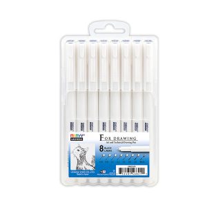 Marvy Fine Line Pen Set A (MU-4600-8AX-BK)