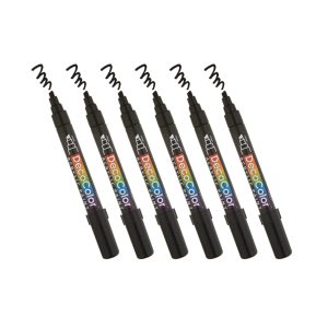 Marvy DecoColor Acrylic Marker Chisel Tip (MU-315 Series) Pack of 6 Units